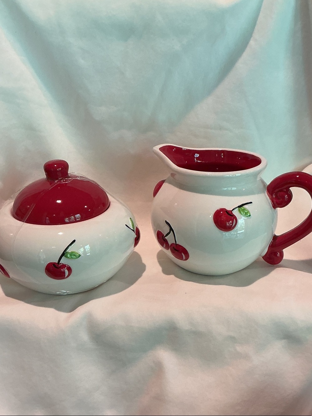 Cherry Inspired Sugar and Cream Set
